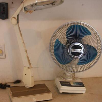 Lot 181 Fan & Lighted Magnified Lamp