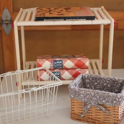 Lot 187 Kitchen Cook Books & Storage Items