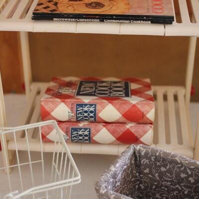Lot 187 Kitchen Cook Books & Storage Items
