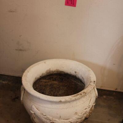 Lot 191 Heavy Ceramic White Pot