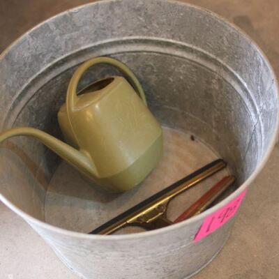 Lot 198 Garden Galvanized Bucket & More