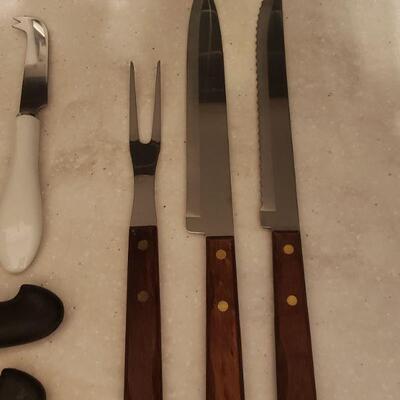 Lot 161:  Knives and Sharpener lot