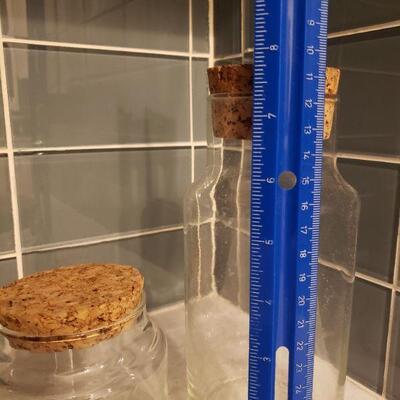 Lot 173: (2) Cork Lid Glass Jar