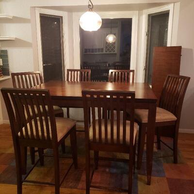 Lot 197:  Dining Table and 6 Chairs with Leaf