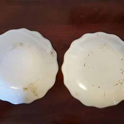 2 Faience Salad Plates and Limoges Bowl