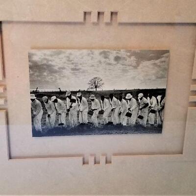 Lot #56  Fantastic Framed Photograph - Prisoners in the Field at Angola