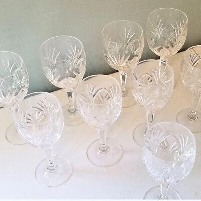 Lot #61 Set of 10 Crystal Red/White Wine Goblets