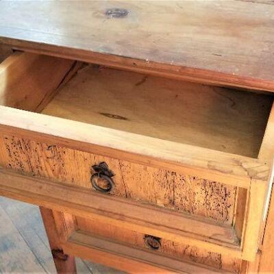 Lot #64  Rustic Three Drawer Chest - Contemporary