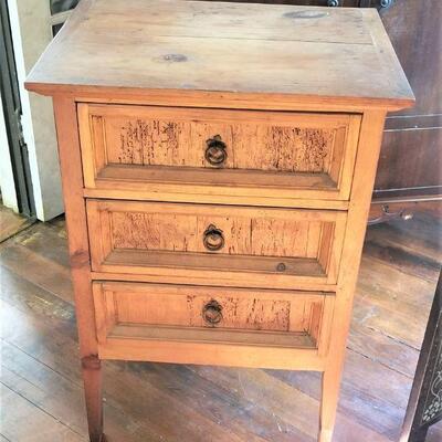 Lot #64  Rustic Three Drawer Chest - Contemporary