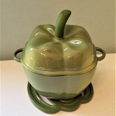Lot #71  Techniques Enamel Casserole - Bell Pepper