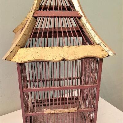 Lot #75  Gilded Birdcage - Hanging or Table Top
