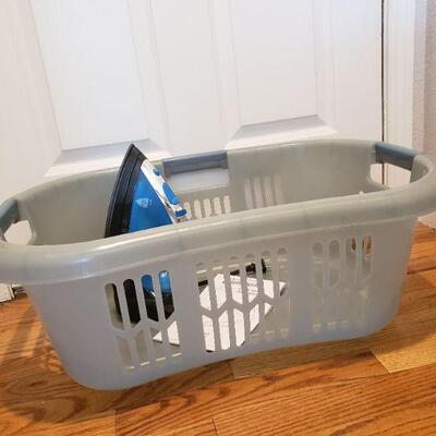 Lot 223: Laundry Basket & Sunbeam Iron lot