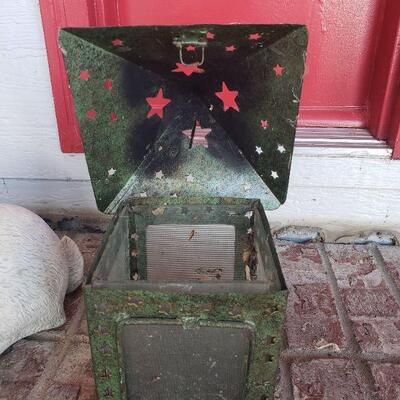 Lot 228: Garden Lantern and Bunny Deco