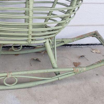 Lot 229: Vintage/Antique Wicker Rocking Swan
