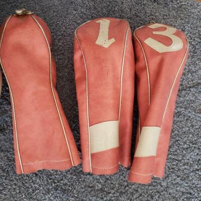 Lot 233: Vintage Burton Pink Golf Bag & Golf Club Set