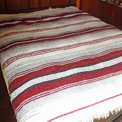 2 Woven Cotton Blankets and a French Tapestry