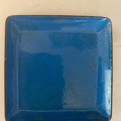 C - 503: Blue Enameled Dish by Pablo DiPoli 