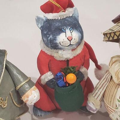 Lot 244: (3) Christmas Ornaments lot (2 Cats & a Dog)