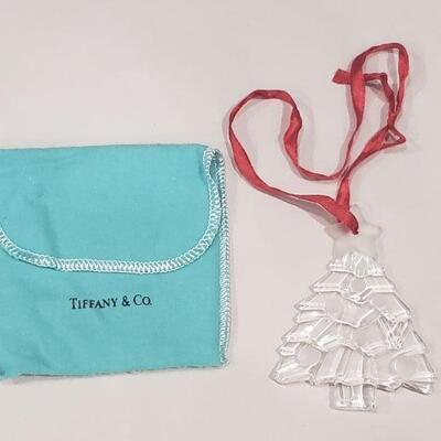 Lot 252: Tiffany & Co. Christmas Tree Ornament with Iconic Little Blue Bag 
