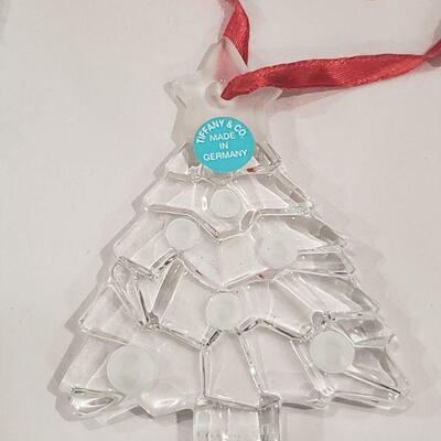 Lot 252: Tiffany & Co. Christmas Tree Ornament with Iconic Little Blue Bag 