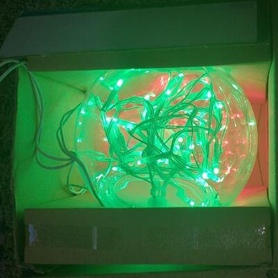 LOT 262:  (2) Transparent LED Christmas Globes