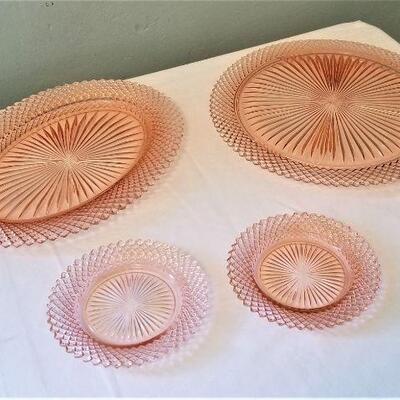 Lot #77  Depression Glass - Pink Miss America - 4 pieces