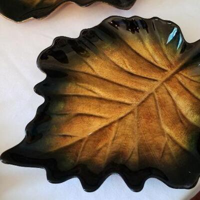 Lot #79  Set of Mid-Century graduated Leaf Plates