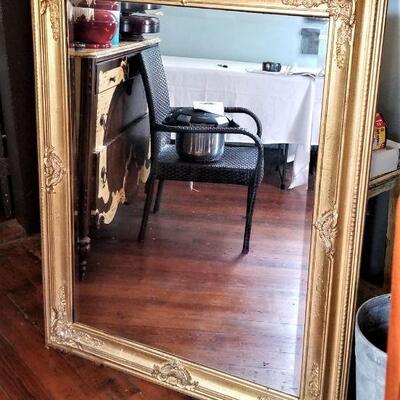 Lot #80  Large Contemporary Wall Mirror - HEAVY