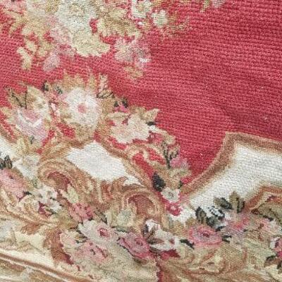 Lot #81  Large antique Aubusson Style Needlepoint Rug