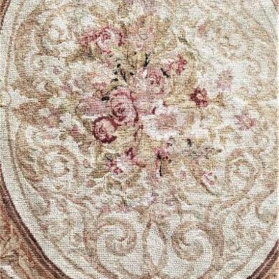 Lot #81  Large antique Aubusson Style Needlepoint Rug