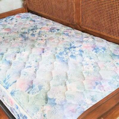 Lot #82  Plantation style Day Bed with Caned Back - Sear Mattress