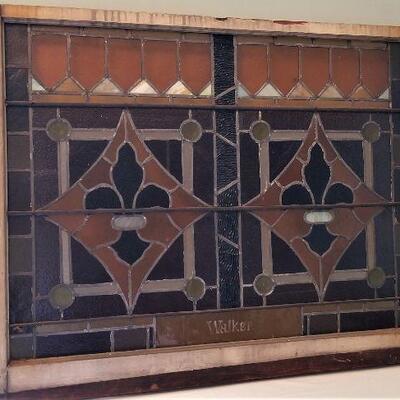 Lot #89 Beautiful Antique Stained Glass Window from a Church