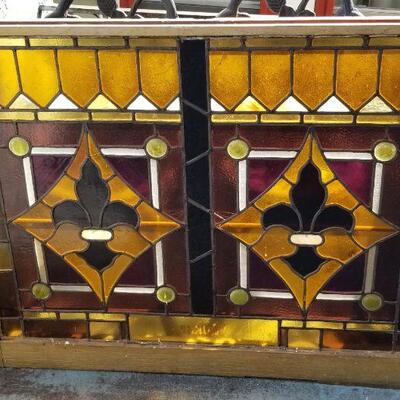 Lot #89 Beautiful Antique Stained Glass Window from a Church