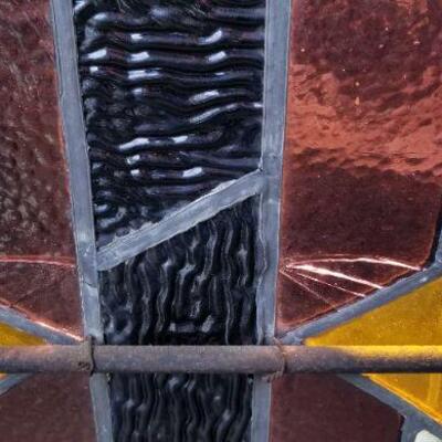 Lot #89 Beautiful Antique Stained Glass Window from a Church