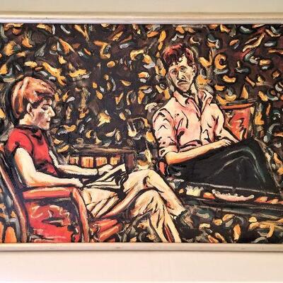 Lot #90  Oil on canvas - "The Arena" dated 2007