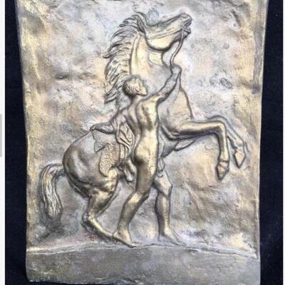 REARING HORSE Metal Wall Plaque High Relief Artwork by RODALE