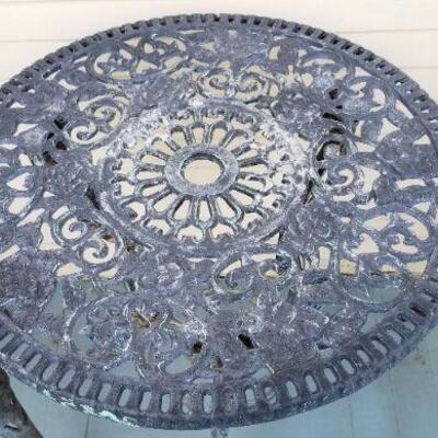 Lot #98  Three Piece Cast Iron Bistro Set