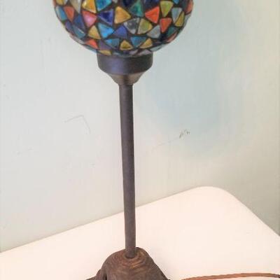 Lot #100  Tiffany Style Table Lamp - pretty!