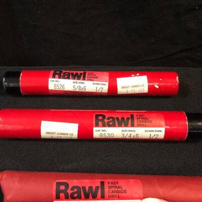Lot 114 -New Rawl Fast Spiral Carbide Drills 