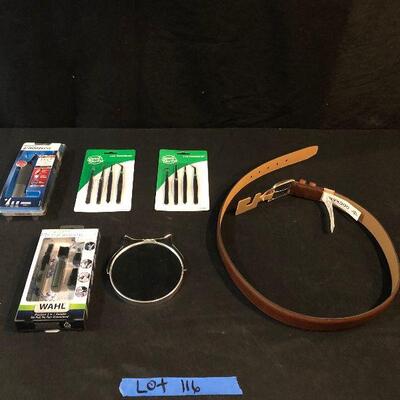 Lot 116 - Grooming Products and Dockers Leather Belt