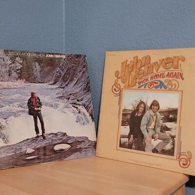 Lot #312: (2) Vintage JOHN DENVER LP Music Vinyl Records