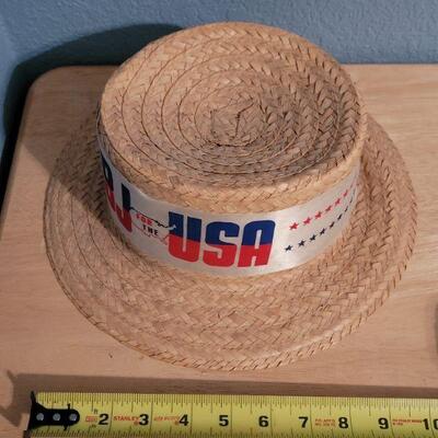 Lot #314: Authentic Union Made LBJ Political Straw Hat 