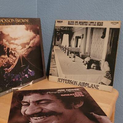 Lot #319: JACKSON BROWNE, JEFFERSON AIRPLANE AND JIM CROCE Vintage LP Music Records