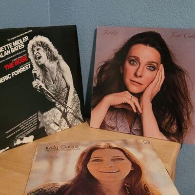 Lot #321: BETTE MIDLER AND JUDY COLLINS Vintage Music LP Records 