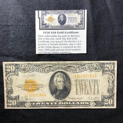 Lot 129 - $20 Gold Certificate and 