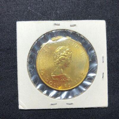 Lot 132 - 1982 Canadian Maple Leaf 1oz Gold Coin (Elizabeth II on reverse)