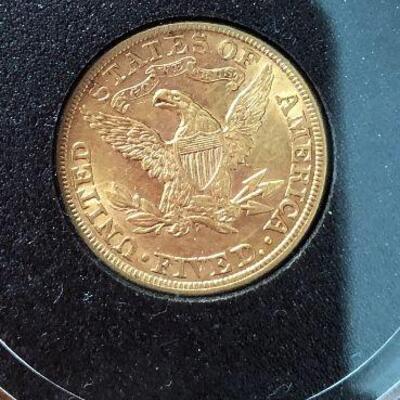 Lot 133 - U.S. 1901 $5 Gold Coin