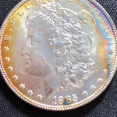 Lot 134 - MS60 1885 Morgan Dollar Silver Coin (Un-circulated 3/4 oz)
