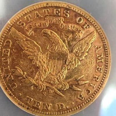 Lot 135 - Certified as Genuine 1901 Gold $10 Coin 