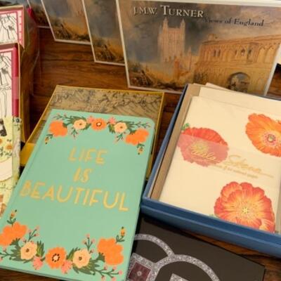 Lot 12U. Large assortment of greeting cards, journals and notepads--$45